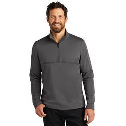 Port Authority F804 Smooth Fleece 1/4-Zip T-Shirt in Graphite Grey size Medium | Polyester