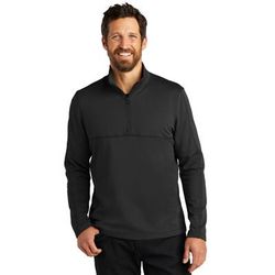 Port Authority F804 Smooth Fleece 1/4-Zip T-Shirt in Deep Black size Medium | Polyester
