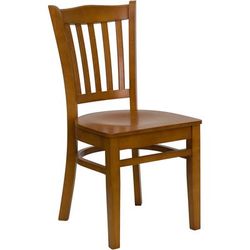 Flash Furniture XU-DGW0008VRT-CHY-GG Restaurant Chair w/ Vertical Slat Back - Beechwood, Cherry Finish