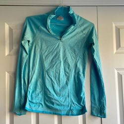 Athleta Tops | Athleta 1/4 Zip Long Sleeve Shirt | Color: Blue | Size: S