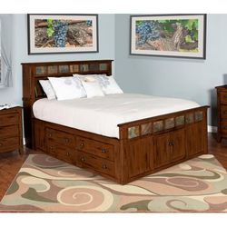 Santa Fe Queen Storage Bed w/Slate - Sunny Designs 2334DC-SQ