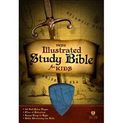 HCSB Illustrated Study Bible for Kids Blue LeatherTouch