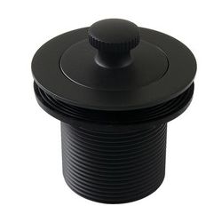 "Kingston Brass DLT17MB 1-1/2" Lift and Turn Tub Drain with 1-3/4" Body Thread, Matte Black - Kingston Brass DLT17MB"