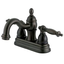 Kingston Brass KB3905TL Templeton 4 in. Centerset Bathroom Faucet, Oil Rubbed Bronze - Kingston Brass KB3905TL