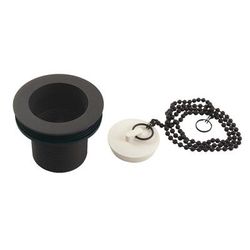 "Kingston Brass DSP17ORB 1-1/2" Chain and Stopper Tub Drain with 1-3/4" Body Thread, Oil Rubbed Bronze - Kingston Brass DSP17ORB"