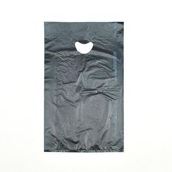 LK Packaging CH21BK Merchandise Bag w/ Handle - 13" x 21", 0.7 mil HDPE, Black, Case of 500