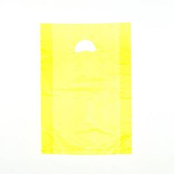 LK Packaging CH21YE Merchandise Bag w/ Handle - 13" x 21", 0.7 mil HDPE, Yellow, Case of 500