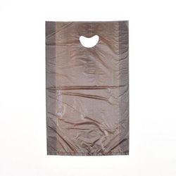 LK Packaging CH24CE Merchandise Bag w/ Handle - 16" x 24", 0.7 mil HDPE, Chocolate, Brown, Case of 500