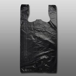 LK Packaging CT1923B6 Economy Snap-Eze T-Shirt Bag - 21 1/2"L x 11 1/2"W, 0.55 mil HDPE, Black, Case of 1000