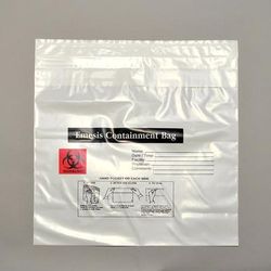 LK Packaging ECM1010 Emesis Containment Bag - 10 1/4"L x 10 1/4"W x 2 1/2" LP, 2.4 mil LDPE, Clear