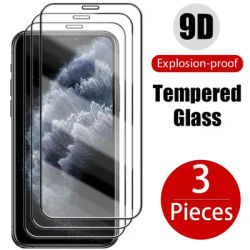 Protecteur d'écran pour iPhone 3 pièces en verre trempé pour modèles 8 7 14 13 12 11 pro