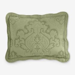 Amelia Sham by BrylaneHome in Sage (Size KING) Pillow