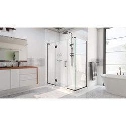 Dreamline DreamLine Unidoor-X 45 inch W x 34 3/8 inch D x 72 inch H Frameless Hinged Shower Enclosure in Oil Rubbed Bronze E1251434-06