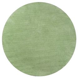 6' Round Spearmint Green Plain Indoor Area Rug - 6' x 7'|Gre