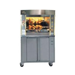 Rotisol USA GF975-ELEGANCE-SSP LP BLK Gas 2 Spit Commercial Rotisserie w/ 6 Bird Capacity, Liquid Propane, Black, Gas Type: LP, 208/230 V
