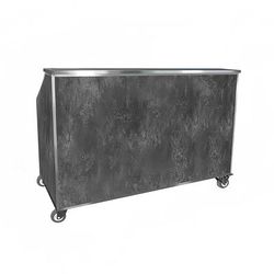 Eastern Tabletop Z946CH Portable Bar for Indoor/Outdoor - 66"L x 32"W x 47 1/2"H, Charcoal Laminta, Gray