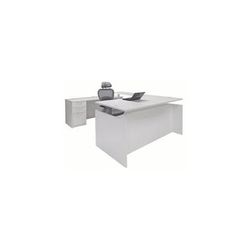 Enclosed Straight Front U-Shaped Desk with Height Adjustable L-Surface