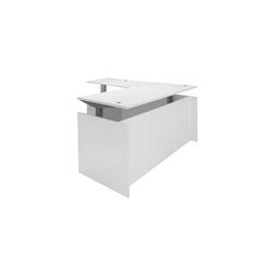 66" x 77" Enclosed Fully Height Adjustable Managers L-Shaped Desk