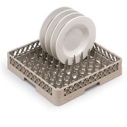 Vollrath TR14 Full-Size Dishwasher Plate/Tray Rack - Open Bottom and Side, Beige, Copolymer Plastic