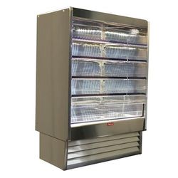 Howard-McCray SC-OD35E-6-S-LED 75" Vertical Open Air Cooler w/ 5 Levels, 115/208-230v/1ph, Silver