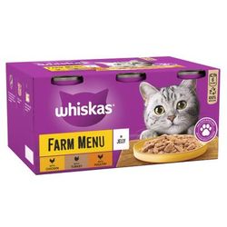 24x400g Farm Menu in Jelly Whiskas 1+ Wet Cat Food