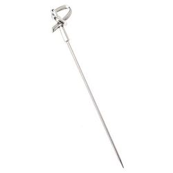 Barfly M37182 4 3/8" Cocktail Pick w/ Bamboo Knot Top, Stainless, Silver, Pack of 12