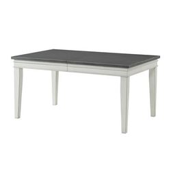 "Martin Svensson Home Del Mar 60" Dining Table with Extendable Leaf to 78" in Antique White and Grey - Martin Svensson 5202931"