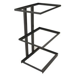 GET MTS-20L-MG 3 Tier Merchandising Stand - 12"L x 9 1/4"W x 20 1/2"H, Metal, Black, 3 Tiers