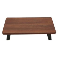 GET RISER-3-W Rectangular Display Riser w/ Foldable Legs - 13 4/5"L x 7 1/2"W x 3"H, Walnut Wood, Brown