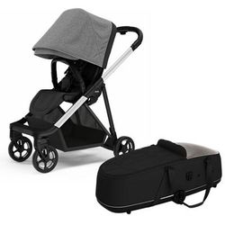 Thule Shine Stroller + Bassinet Bundle - Grey Melange / Black
