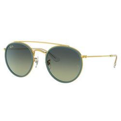 Ray-Ban RB3647N Round Double Bridge Sunglasses Legend Gold Frame Green Vintage Lens 51 RB3647N-9235BH-51