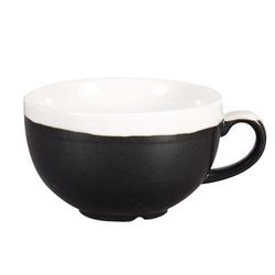 Churchill MOBKCB201 8 oz Monochrome Cappuccino Cup - Ceramic, Onyx Black, 1 Dozen