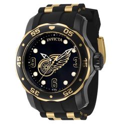 Invicta NHL Detroit Red Wings Men's Watch - 48mm Gold Black (ZG-42314)