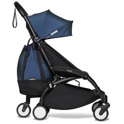 Babyzen YOYO2 Ultra Compact Complete 6+ Stroller & Rolling Bag Bundle - Black/Air France Blue