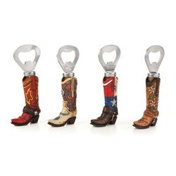 Cowboy Boot Bottle Openers, Set Of 4 by Foster & Rye in Multicolor