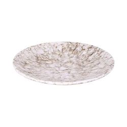 Elite Global Solutions B379825-BRM Hermosa 8 1/4" Round Melamine Plate, Brown Marble