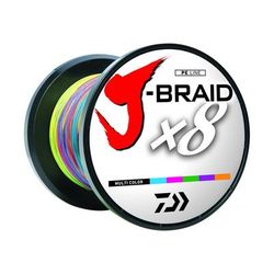 Daiwa J-Braid 8X Braided Line w/Bulk Spool 3000yds 40lb Multi-Color JB8U40-3000MU