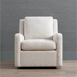 Geneva Swivel Chair - Creme Cyrus Stripe - Frontgate