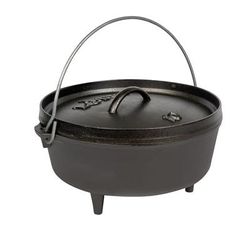 Lodge L10CO3 4 qt Cast Iron Dutch Oven, Black