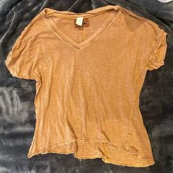 Free People Tops | Free People We The Free Light Brown Top | Color: Brown/Tan | Size: S