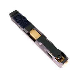 DEMO Trinity Nevada Triton Slide Assembly Glock 19 Gen 3 DLC Black Slide & Gold TiN Barrelcomp Compact TR139GGDT