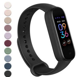 Bracelet pour Amazfit Band 5 Mi Band 4 5 6 Bracelet respirant Silicone Smartwatch Bracelet de montre Xiao Mi Band 3 4 5 6 7 Bracelet