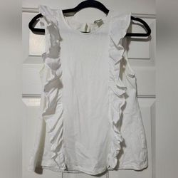 J. Crew Tops | J Crew Ruffle Tank | Color: White | Size: S