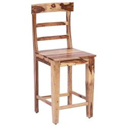 Porter Designs Taos Solid Sheesham Wood Counter Chair, Natural - Porter Designs 07-196-02-9026-1