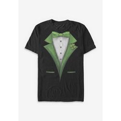 Men’s Big & Tall St Patty'S Tux Graphic Tee in Black (Size 3XT)