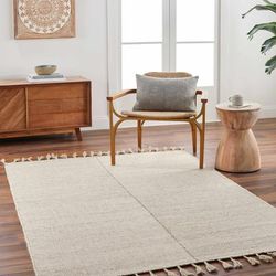Abhay 2' x 3' Wool Bone/Cloud Gray/Multi Brown/Smoke/Gray Area Rug - Boutique Rugs