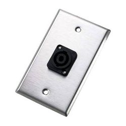 Neutrik 104L Single Gang Wall Plate with NL4MP 4-Pole Chassis Connector 104L