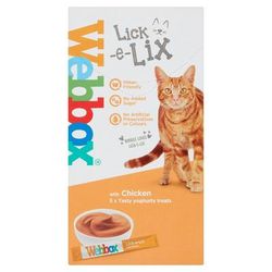 5x15g Webbox Lick-e-Lix Cat Treats | Chicken