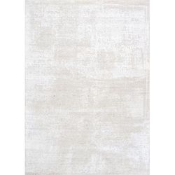 "Pasargad Home Amari Collection Hand-Loomed Bsilk & Wool Ivory Area Rug- 5' 5" X 7' 7" - Pasargad Home PDC-137I 5x8"