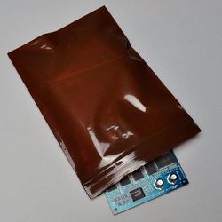 LK Packaging FAM31212 Zipper Top Seal Amber Bag - 12" x 12", Poly, Brown